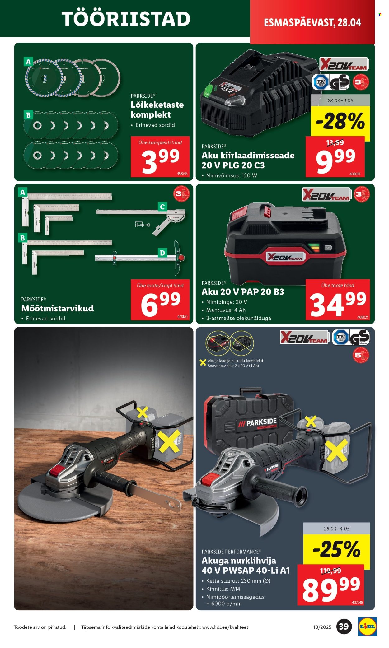 Lidl kliendileht - 28.04.2025 - 04.05.2025. Lehekülg 39