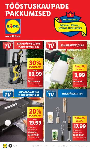 Kaupluse Lidl kliendileht - 28.04.2025 - 04.05.2025.