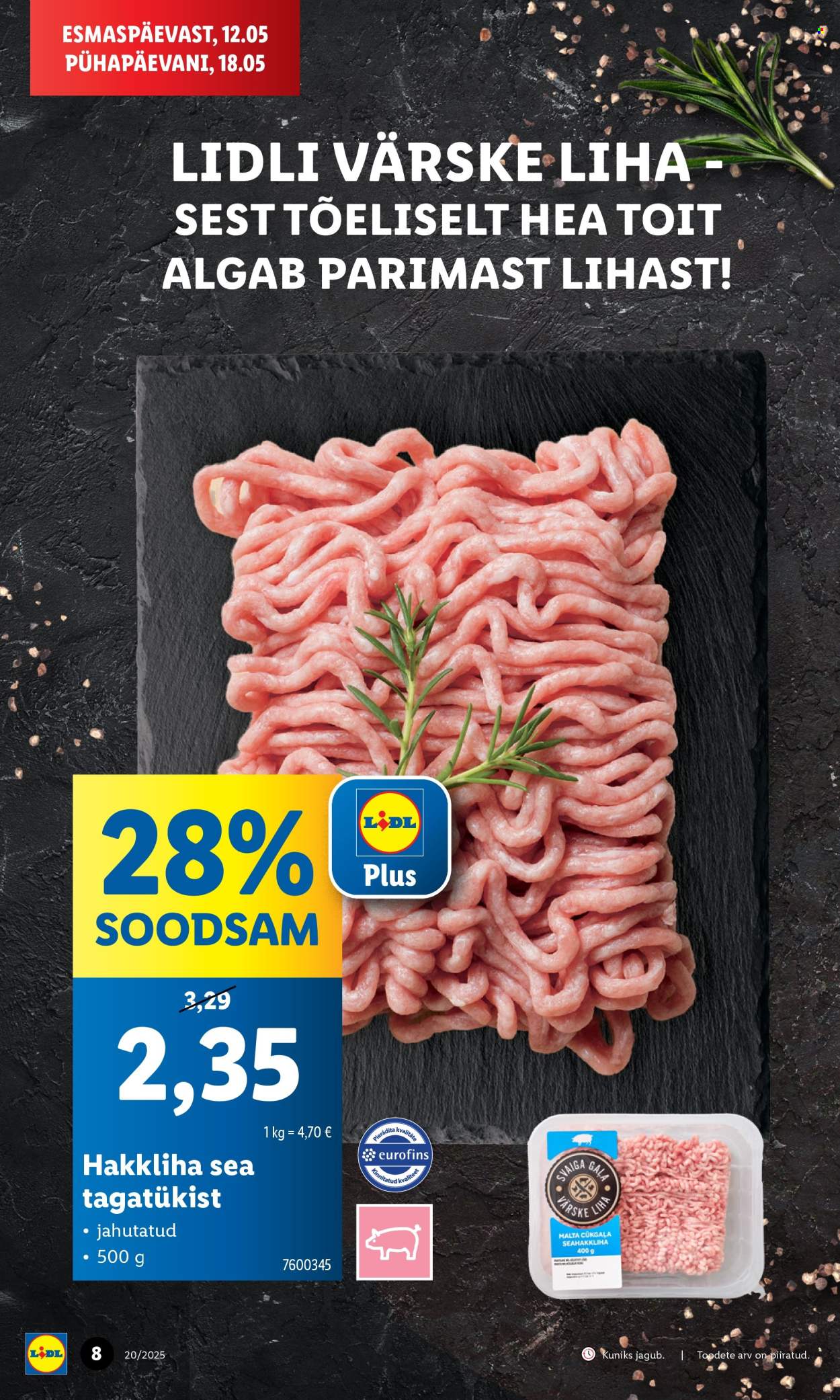 Lidl kliendileht - 12.05.2025 - 18.05.2025. Lehekülg 8