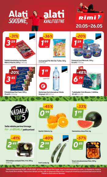 Kaupluse Rimi kliendileht - 20.05.2025 - 26.05.2025.