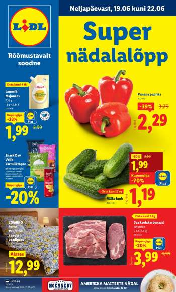 Kaupluse Lidl kliendileht - 19.06.2025 - 22.06.2025.