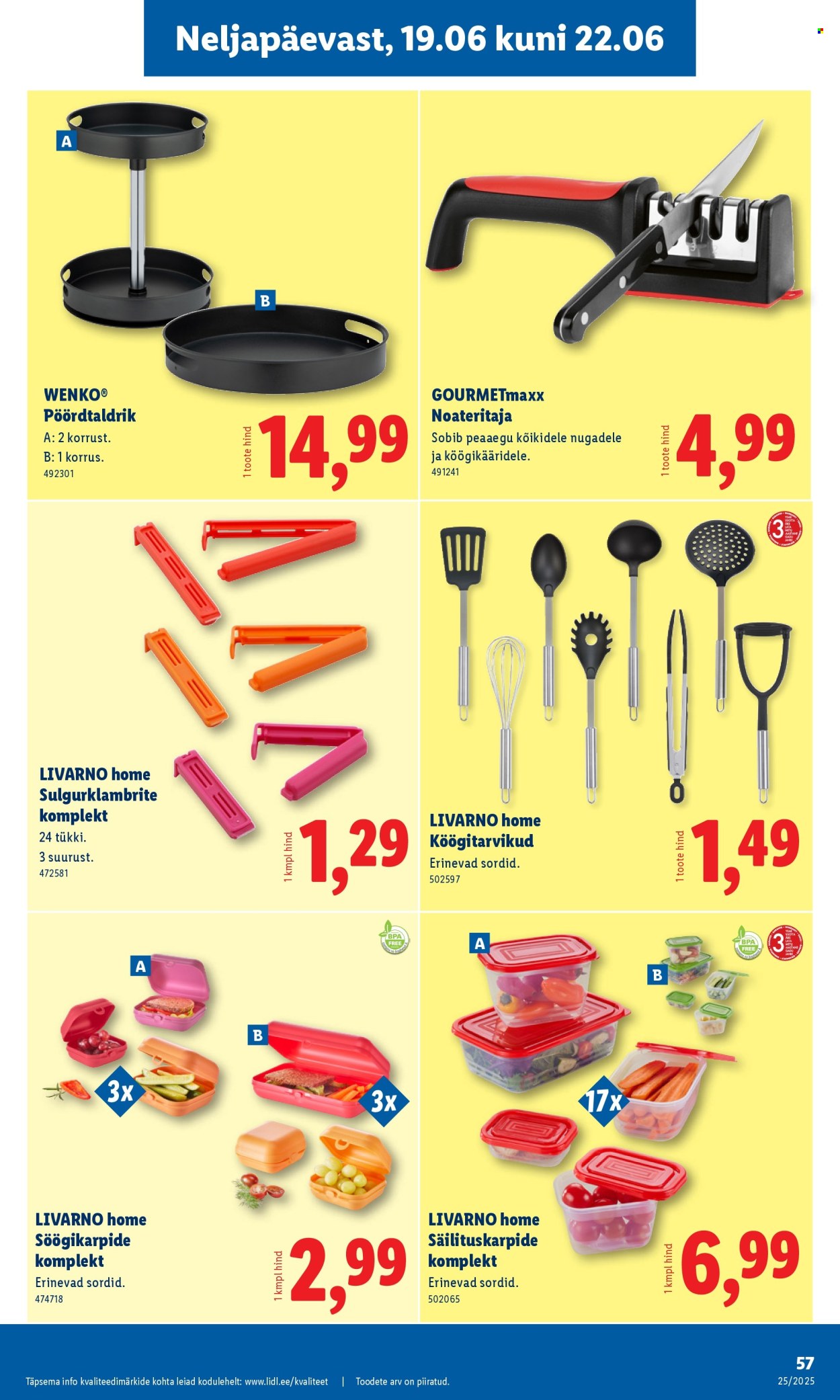 Lidl kliendileht - 19.06.2025 - 22.06.2025. Lehekülg 57