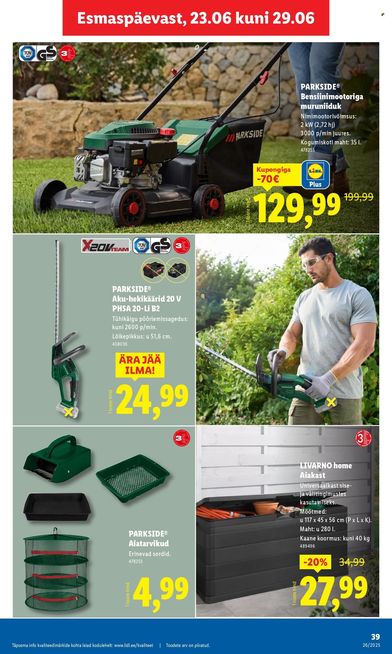Lidl kliendileht - 23.06.2025 - 29.06.2025. Lehekülg 39