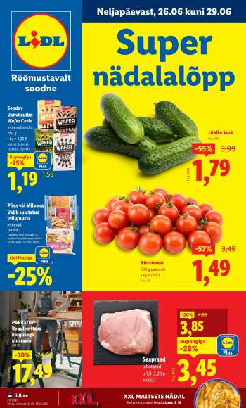Kaupluse Lidl kliendileht - 26.06.2025 - 29.06.2025.