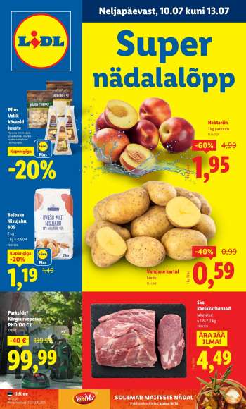 Kaupluse Lidl kliendileht - 10.07.2025 - 13.07.2025.