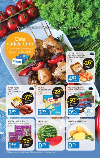 Kaupluse Coop kliendileht - 15.07.2025 - 21.07.2025.