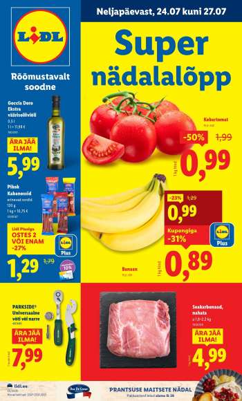 Kaupluse Lidl kliendileht - 24.07.2025 - 27.07.2025.