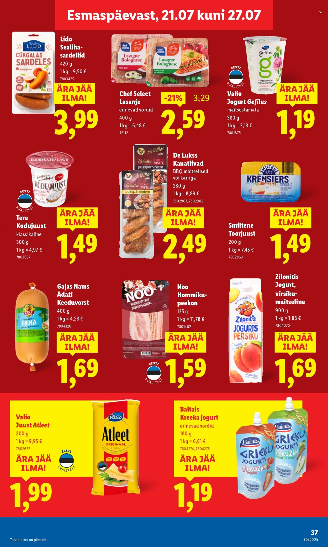 Lidl kliendileht - 24.07.2025 - 27.07.2025. Lehekülg 37