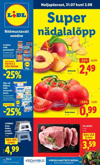 Kaupluse Lidl kliendileht - 31.07.2025 - 03.08.2025.