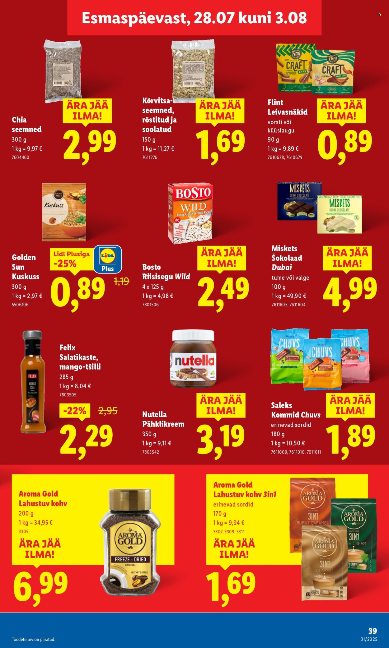 Lidl kliendileht - 31.07.2025 - 03.08.2025. Lehekülg 39