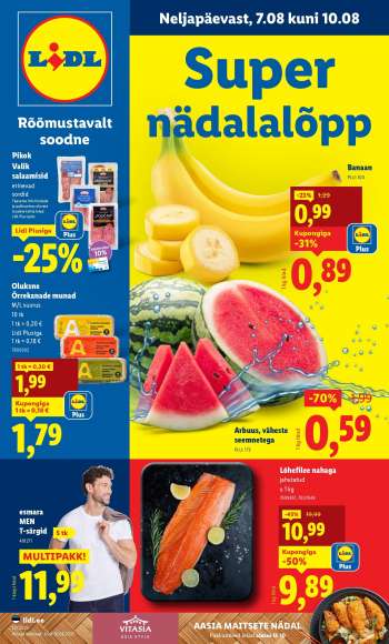 Kaupluse Lidl kliendileht - 07.08.2025 - 10.08.2025.