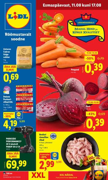 Kaupluse Lidl kliendileht - 11.08.2025 - 17.08.2025.