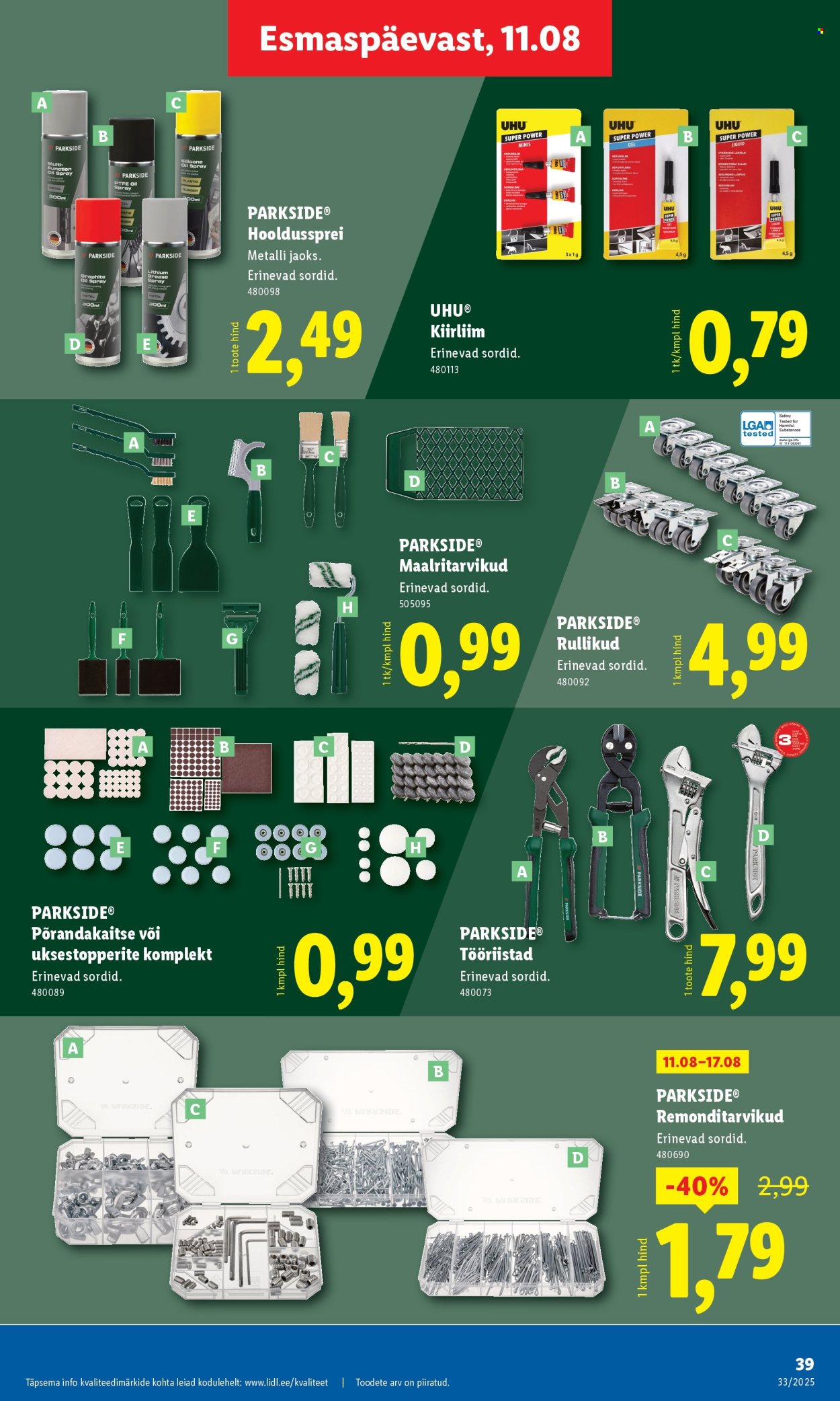 Lidl kliendileht - 11.08.2025 - 17.08.2025. Lehekülg 39
