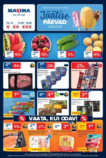Kaupluse Maxima kliendileht - 12.08.2025 - 18.08.2025.