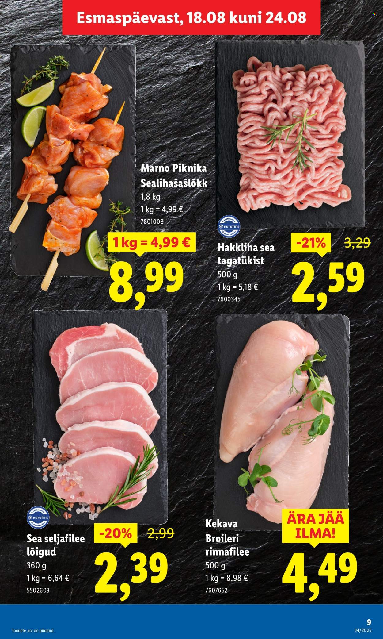 Lidl kliendileht - 18.08.2025 - 24.08.2025. Lehekülg 9