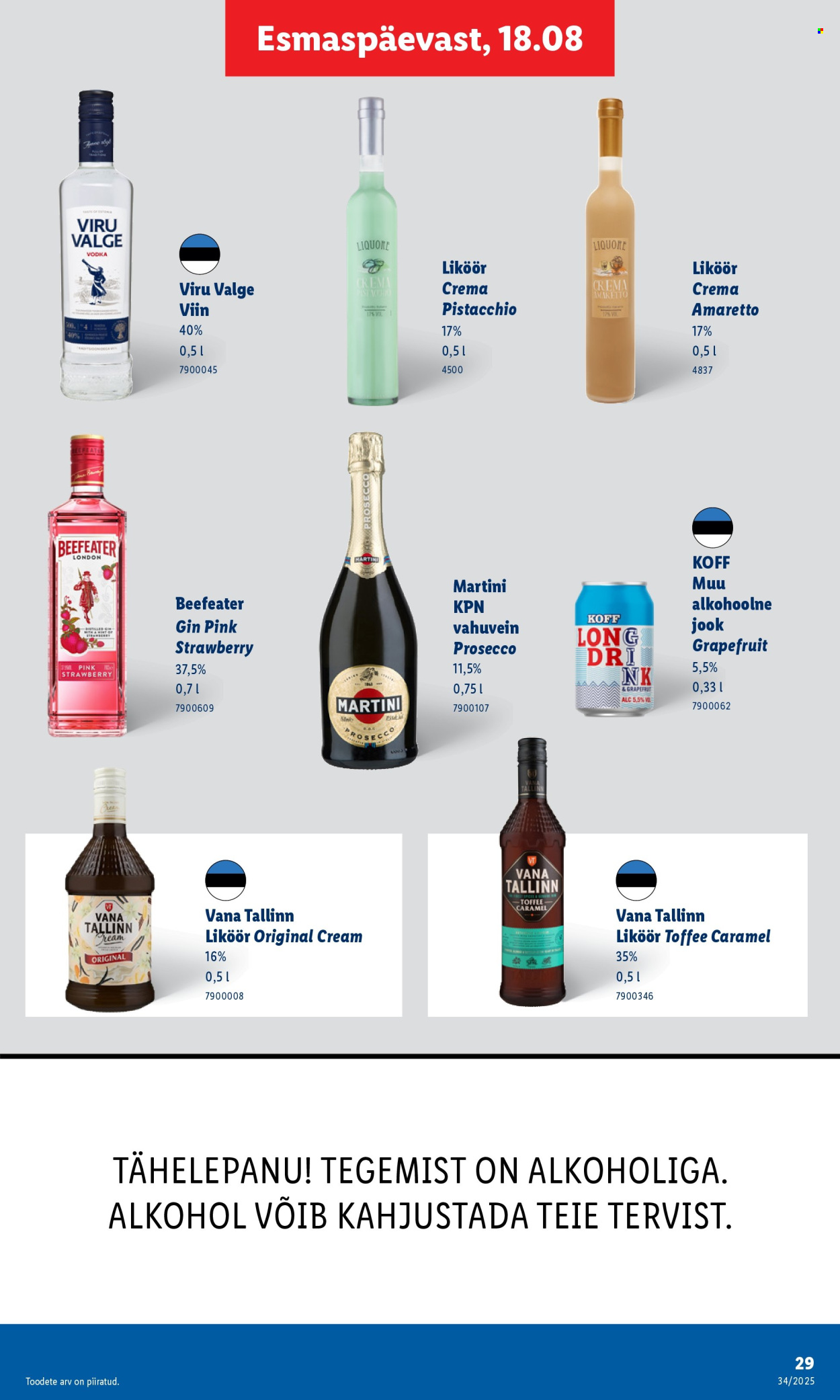 Lidl kliendileht - 18.08.2025 - 24.08.2025. Lehekülg 29