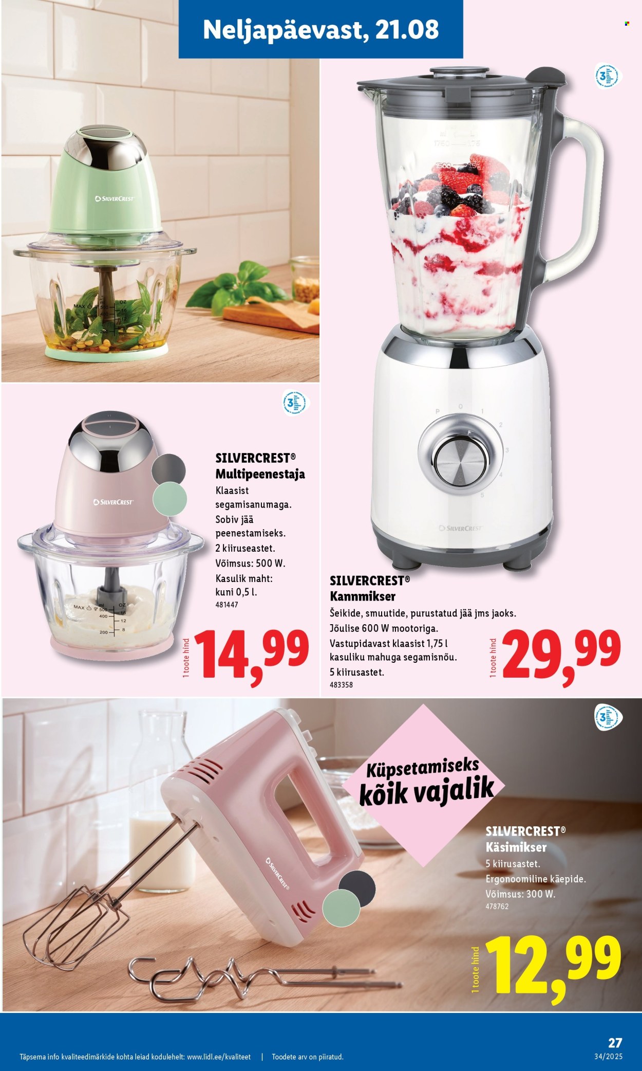 Lidl kliendileht - 18.08.2025 - 24.08.2025. Lehekülg 27