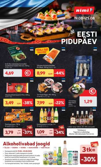 Kaupluse Rimi kliendileht - 19.08.2025 - 25.08.2025.