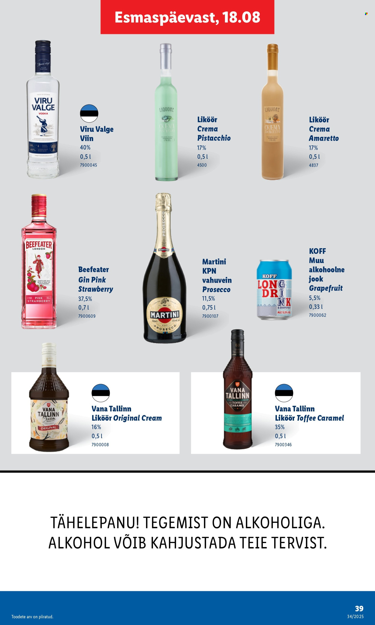 Lidl kliendileht - 21.08.2025 - 24.08.2025. Lehekülg 39