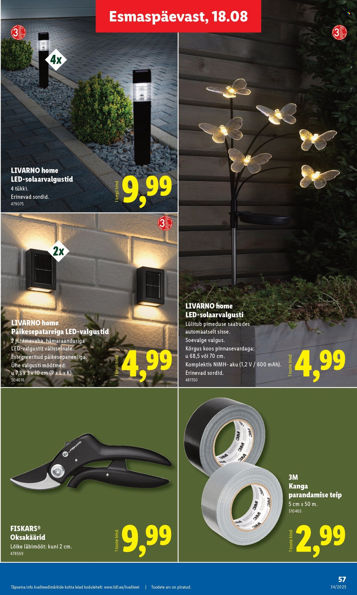Lidl kliendileht - 21.08.2025 - 24.08.2025. Lehekülg 57