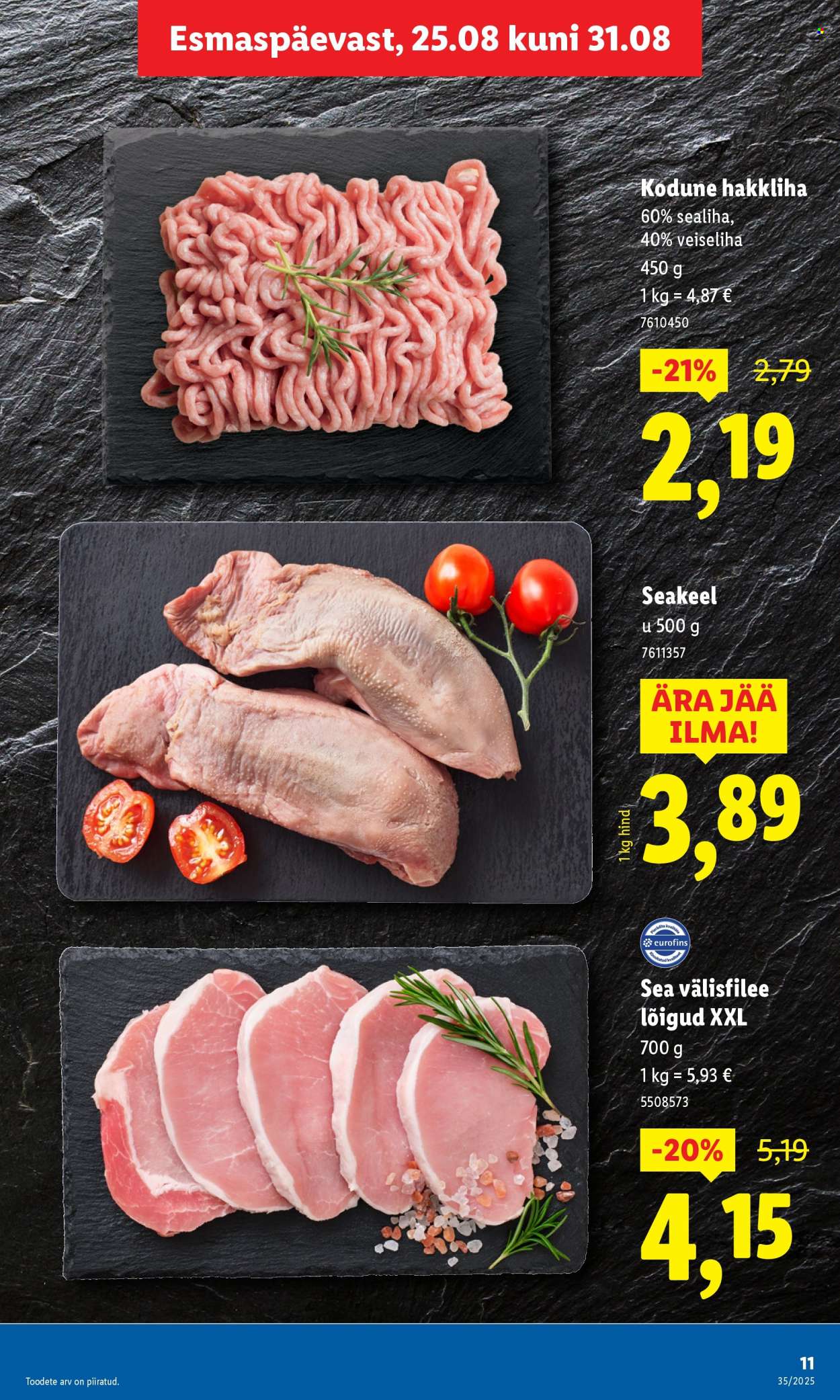 Lidl kliendileht - 25.08.2025 - 31.08.2025. Lehekülg 11
