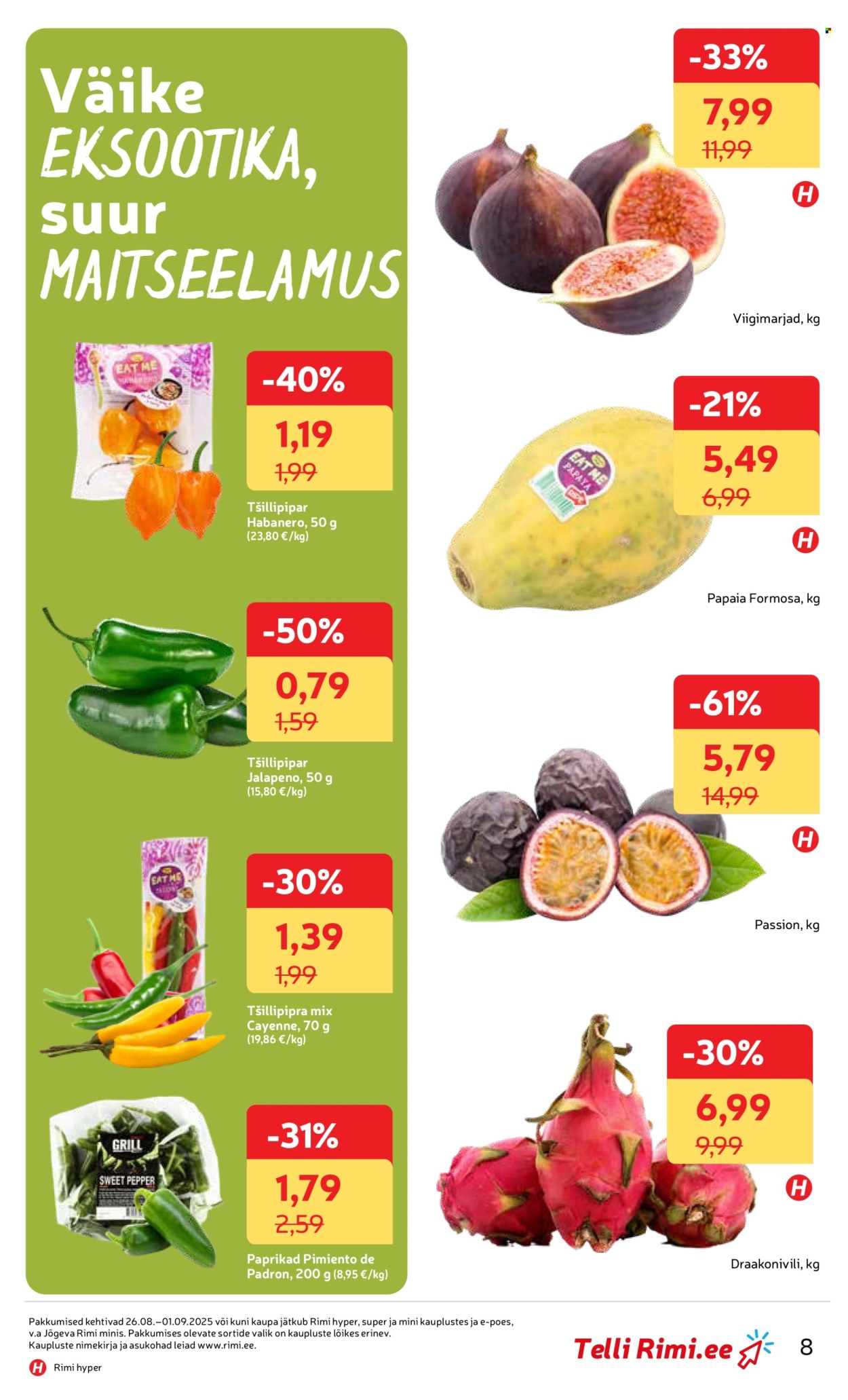 Rimi kliendileht - 26.08.2025 - 01.09.2025. Lehekülg 8