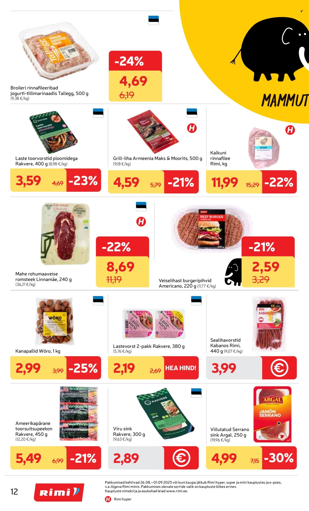 Rimi kliendileht - 26.08.2025 - 01.09.2025. Lehekülg 12