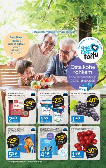 Kaupluse Coop kliendileht - 09.09.2025 - 15.09.2025.