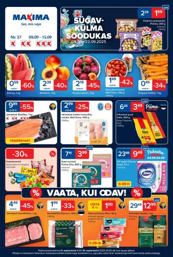 Kaupluse Maxima kliendileht - 09.09.2025 - 15.09.2025.