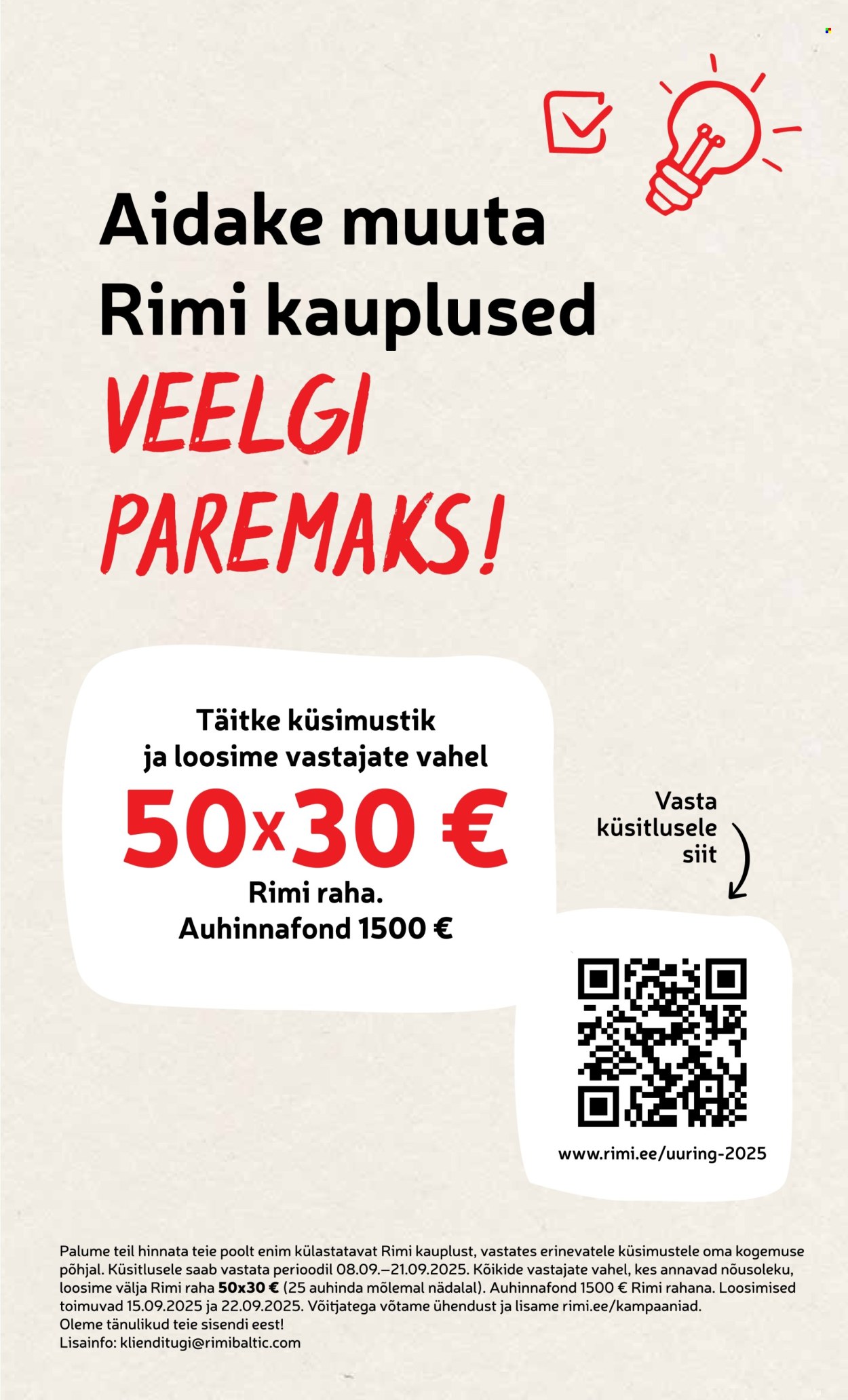 Rimi kliendileht - 09.09.2025 - 15.09.2025. Lehekülg 21