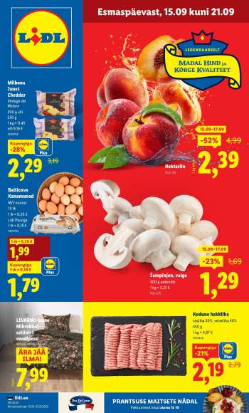Kaupluse Lidl kliendileht - 15.09.2025 - 21.09.2025.