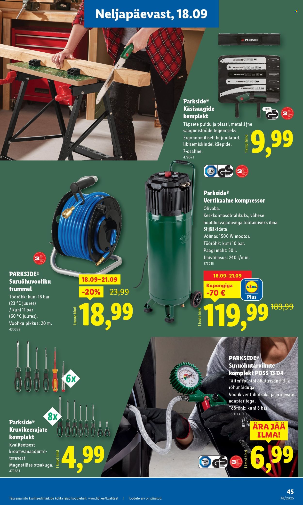 Lidl kliendileht - 15.09.2025 - 21.09.2025. Lehekülg 45