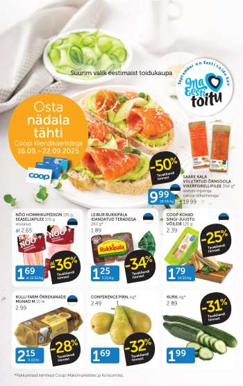 Kaupluse Coop kliendileht - 16.09.2025 - 22.09.2025.