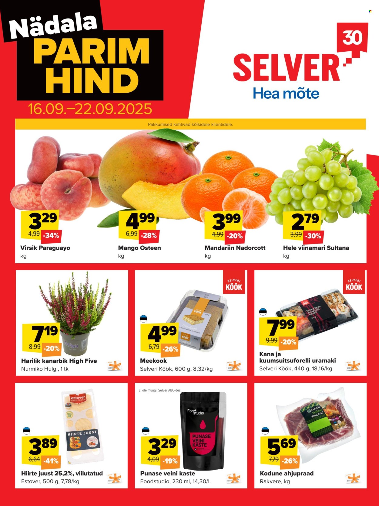Selver kliendileht - 16.09.2025 - 22.09.2025. Lehekülg 1