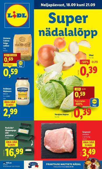 Kaupluse Lidl kliendileht - 18.09.2025 - 21.09.2025.