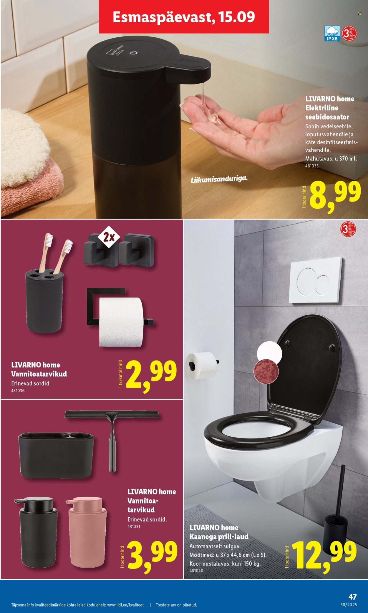 Lidl kliendileht - 18.09.2025 - 21.09.2025. Lehekülg 47