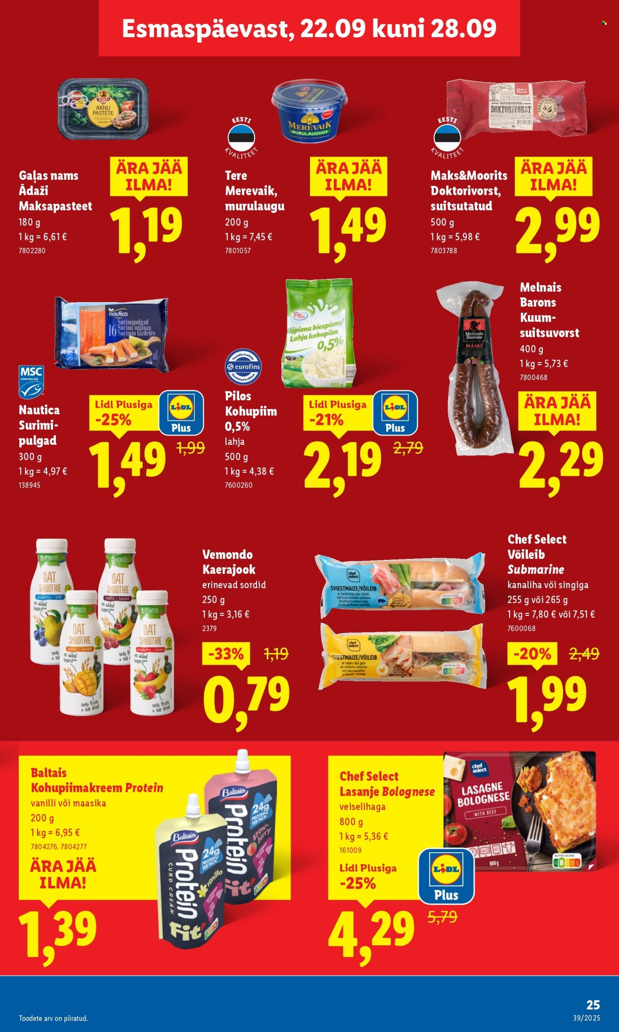 Lidl kliendileht - 22.09.2025 - 28.09.2025. Lehekülg 21