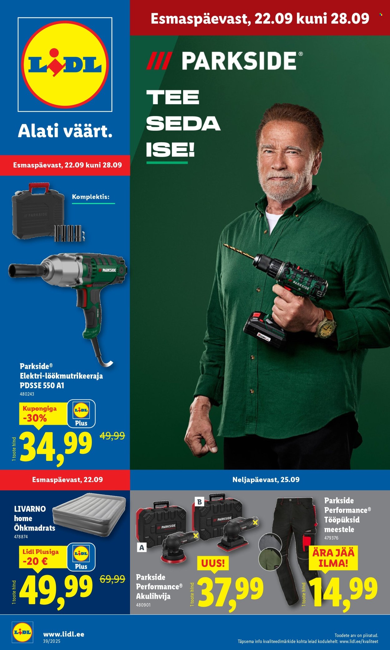Lidl kliendileht - 22.09.2025 - 28.09.2025. Lehekülg 1