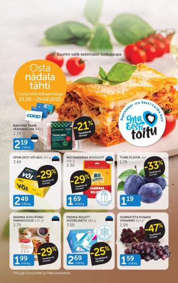 Kaupluse Coop kliendileht - 23.09.2025 - 29.09.2025.