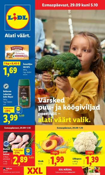 Kaupluse Lidl kliendileht - 29.09.2025 - 05.10.2025.