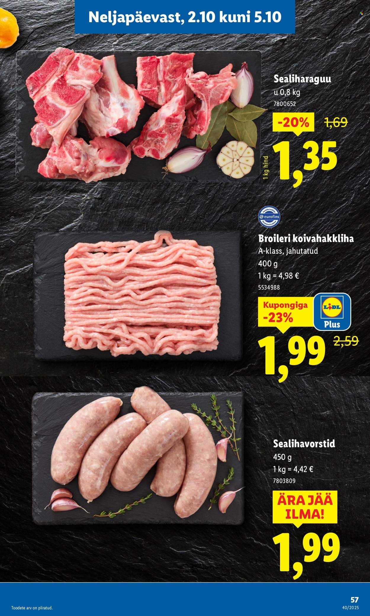Lidl kliendileht - 29.09.2025 - 05.10.2025. Lehekülg 57