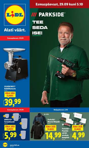 Kaupluse Lidl kliendileht - 29.09.2025 - 05.10.2025.