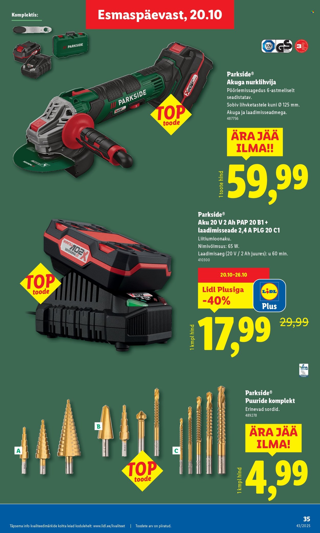 Lidl kliendileht - 20.10.2025 - 26.10.2025. Lehekülg 35