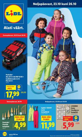 Kaupluse Lidl kliendileht - 20.10.2025 - 26.10.2025.
