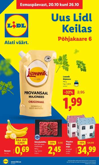 Kaupluse Lidl kliendileht - 20.10.2025 - 26.10.2025.