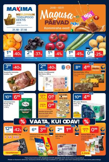 Kaupluse Maxima kliendileht - 21.10.2025 - 27.10.2025.
