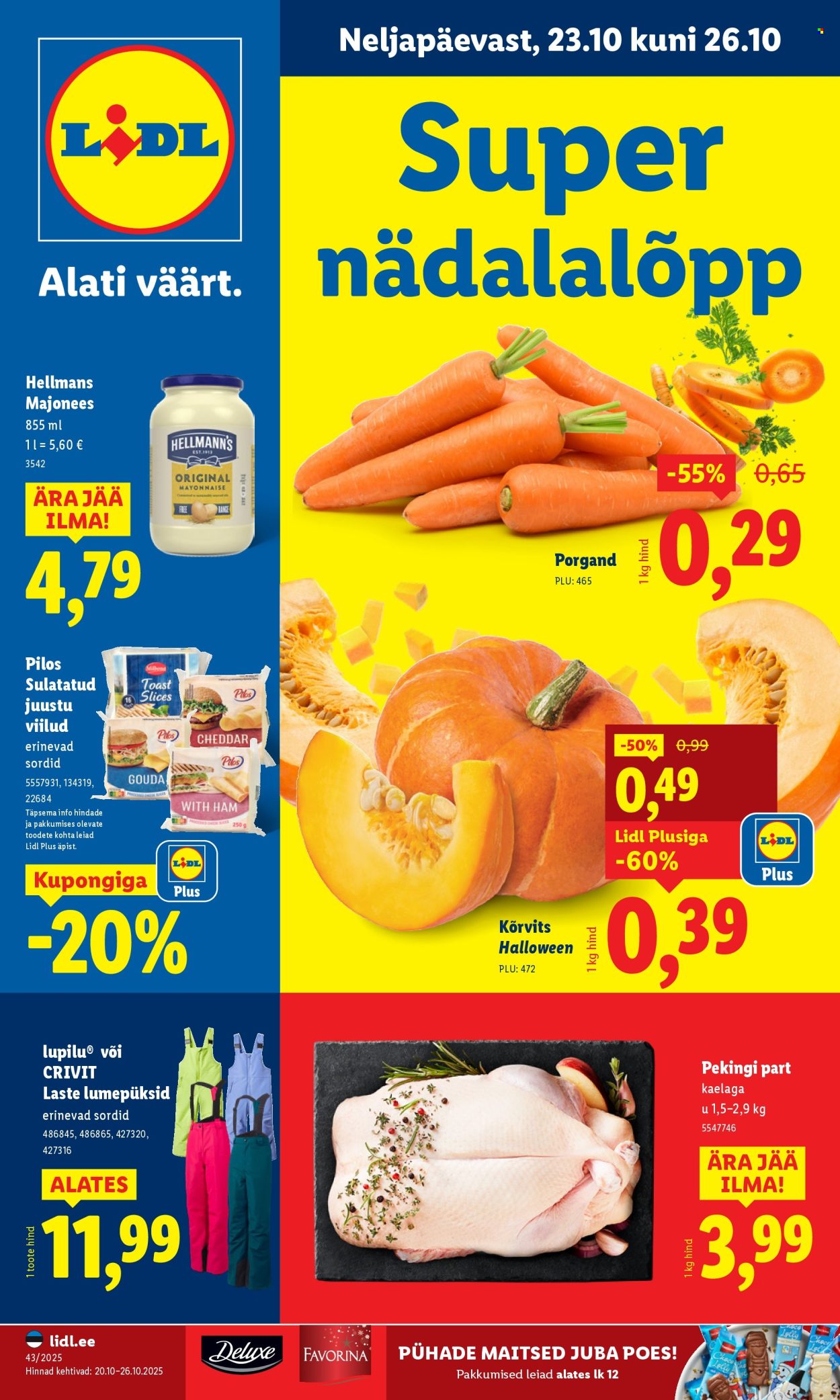 Lidl kliendileht - 23.10.2025 - 26.10.2025. Lehekülg 1
