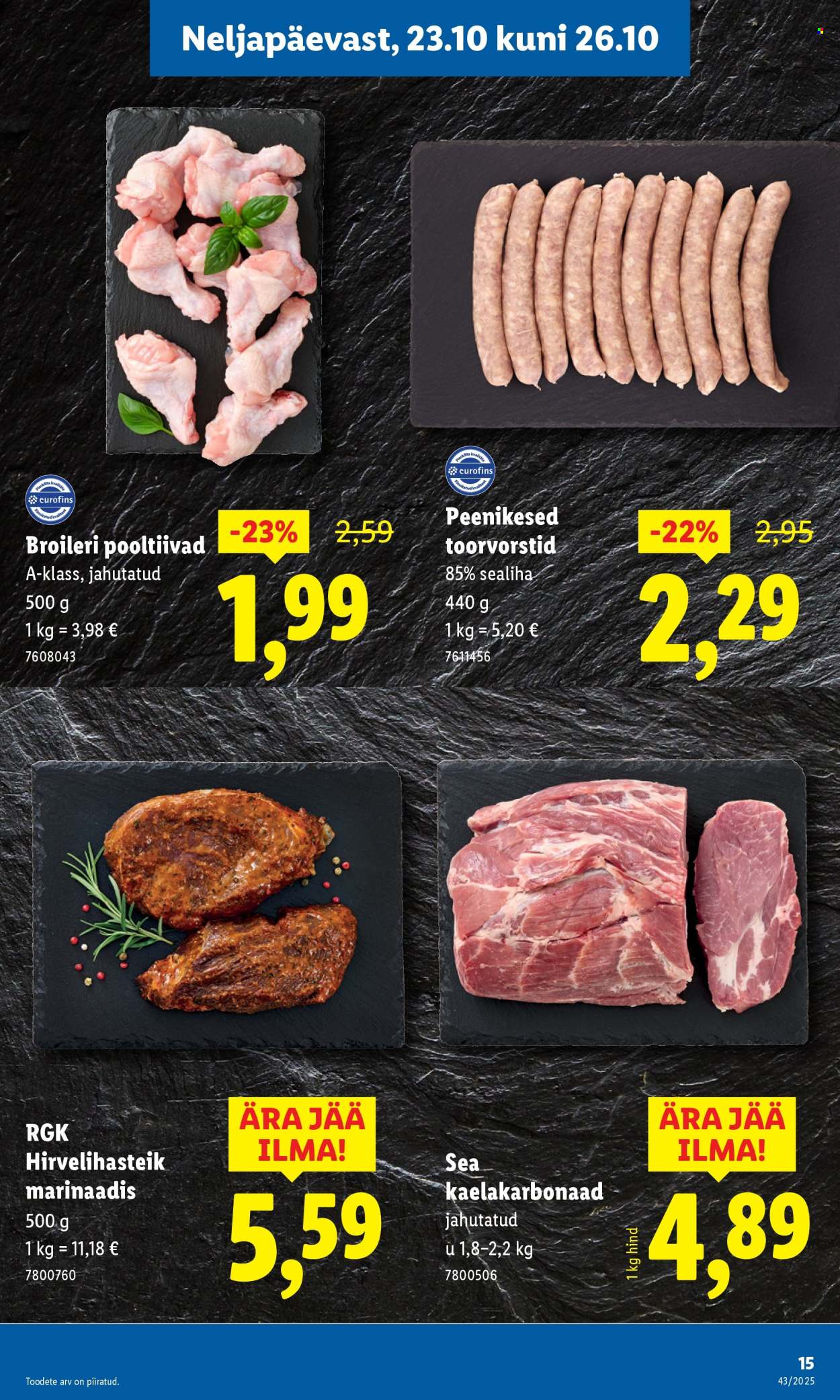 Lidl kliendileht - 23.10.2025 - 26.10.2025. Lehekülg 15