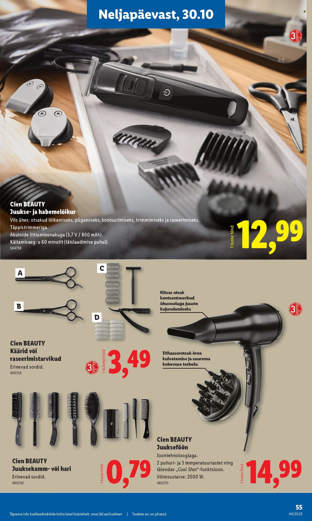 Lidl kliendileht - 27.10.2025 - 02.11.2025. Lehekülg 57