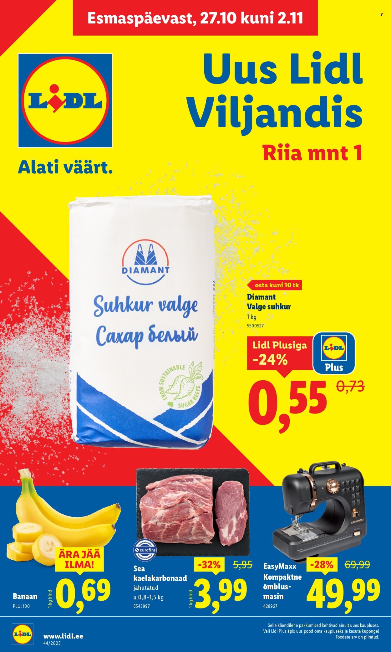 Lidl kliendileht - 27.10.2025 - 02.11.2025. Lehekülg 1
